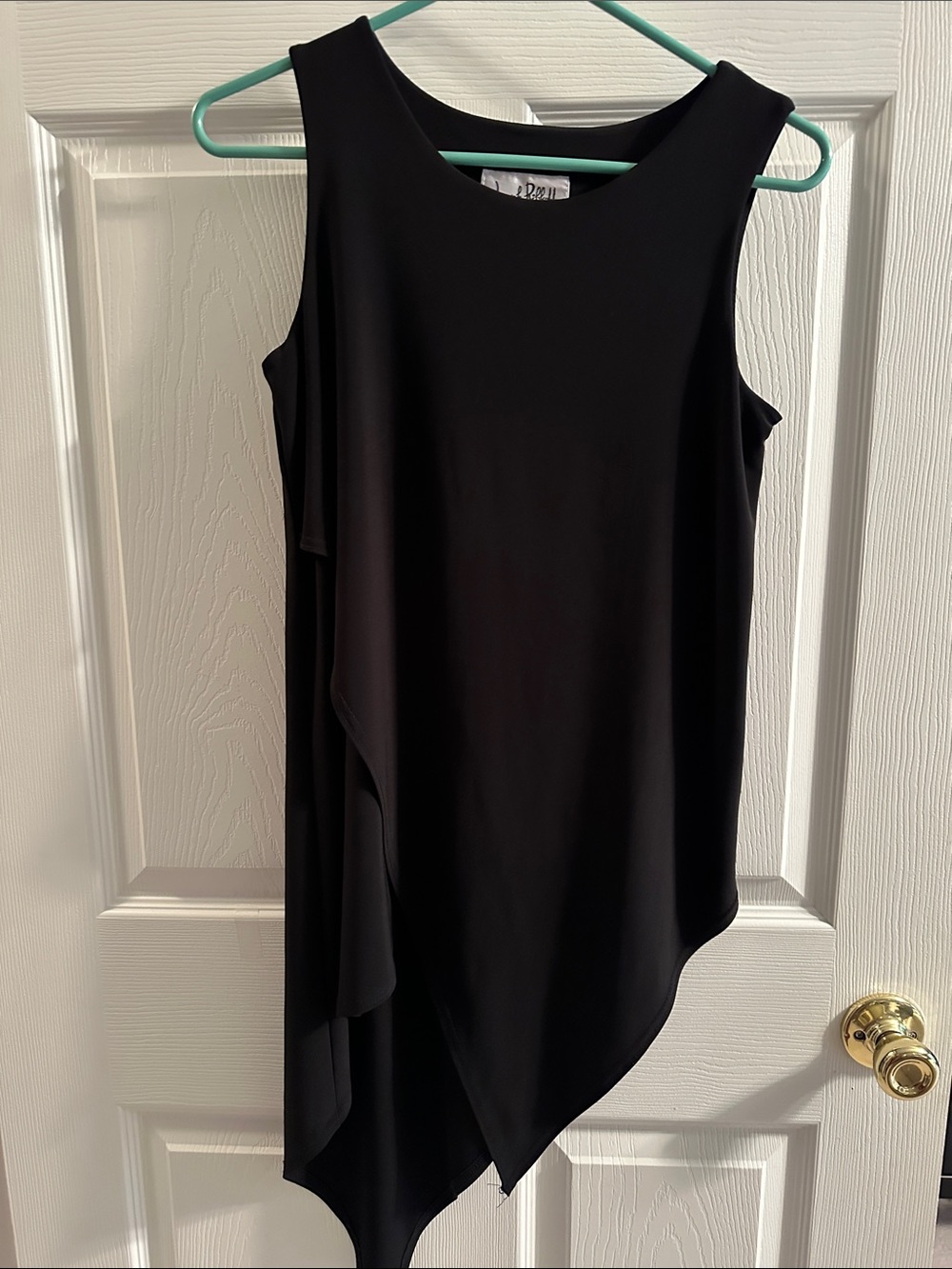 Elegant Black Asymmetric pantsuit  with skirt